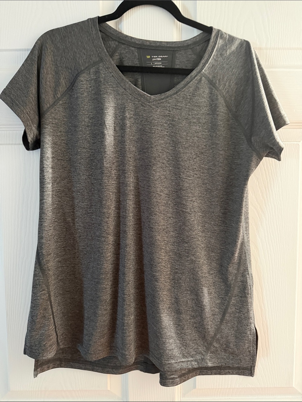 tek gear Gray V-Neck Short Sleeve Active Tee